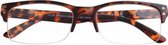 leesbril panter semi-randloos bruin sterkte +1,50