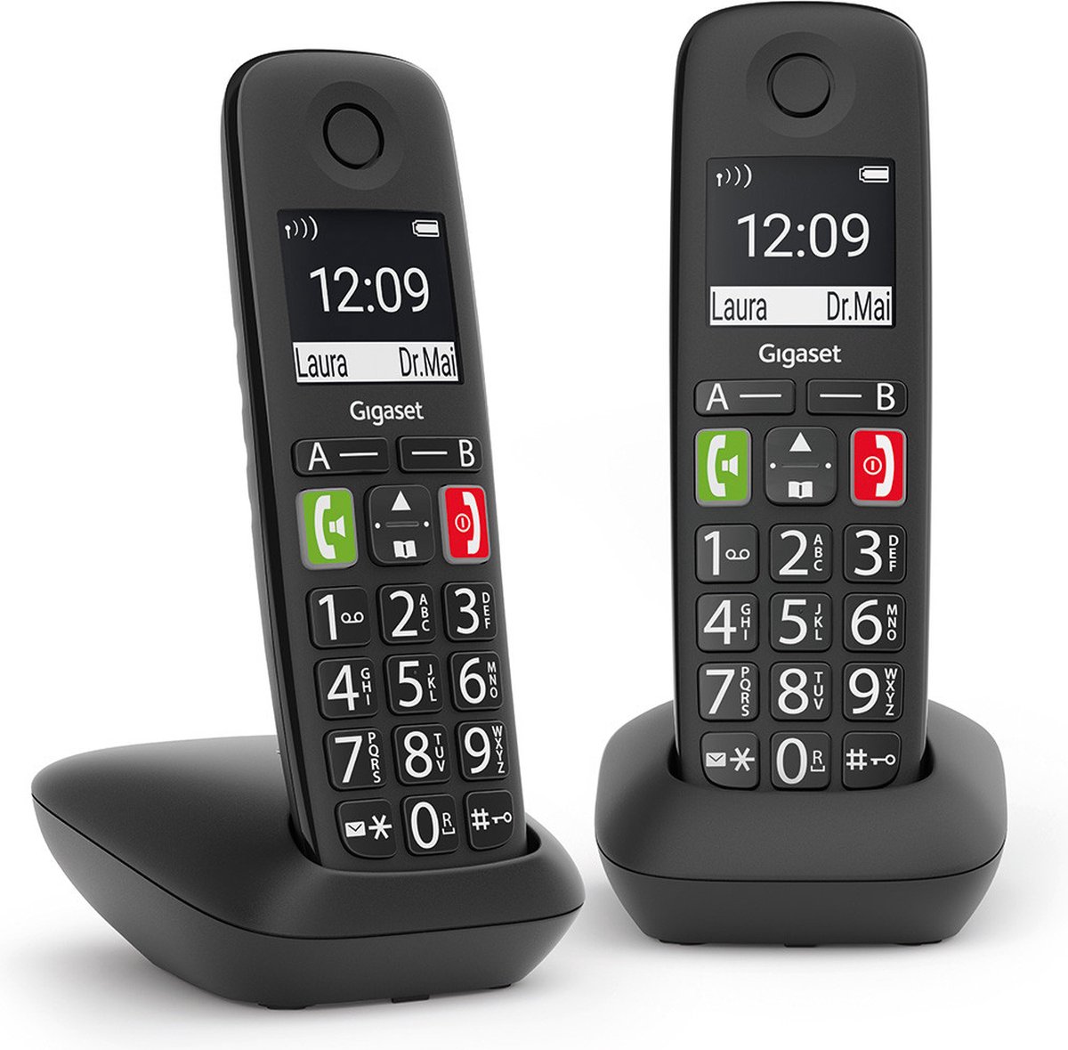 Wireless Phone Gigaset E290 Duo Black White