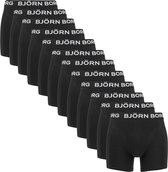 Björn Borg - Heren Onderbroeken 12-Pack Boxers Zwart - Zwart - Maat XXL