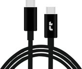 USB-C naar USB-C kabel - 1 meter - Zwart