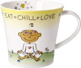 Goebel - Der kleine Yogi | Mok - Koffie/Thee Beker Eat Chill Love | Porselein - 350ml