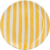 Casa Cubista  - Ontbijtbord met streeppatroon geel 23cm - Kleine borden