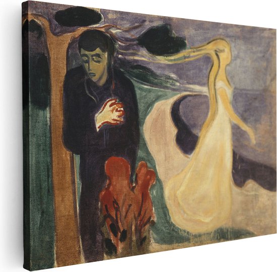 Artaza Canvas Schilderij Scheiding - Edvard Munch - 40x30 - Klein - Poster Foto op Canvas - Canvas Print