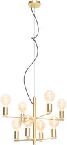 QAZQA osprey - Moderne Hanglamp - 8 lichts - Ø 58 cm - Goud/messing -  Woonkamer | Slaapkamer