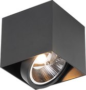 QAZQA box - Design Plafondspot | Spotje | Opbouwspot - 1 lichts - L 130 mm - Zwart -  Woonkamer | Slaapkamer | Keuken