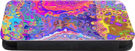 Étui pour téléphone iPhone XR Bookcase - Art - Formes - Couleur - Psychédélique - Avec compartiments - Étui portefeuille avec fermeture magnétique