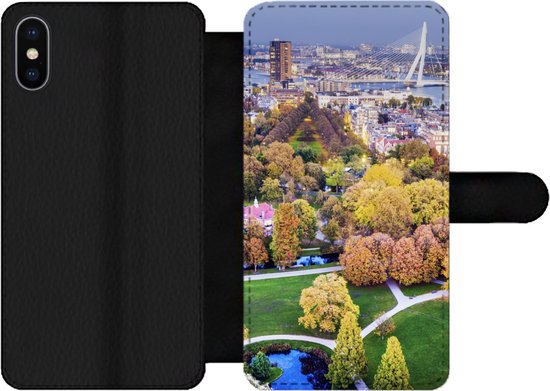 Bookcase Geschikt voor iPhone X telefoonhoesje - Rotterdam - Nederland - Boom - Met vakjes - Wallet case met magneetsluiting