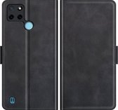 Realme C25Y Hoesje - Mobigear - Slim Magnet Serie - Kunstlederen Bookcase - Zwart - Hoesje Geschikt Voor Realme C25Y