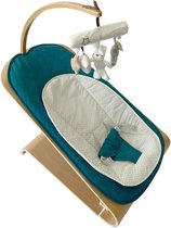 Luppee Wipstoel Reece 80 X 44,5 Cm Hout/polyester Groen/naturel