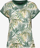 TwoDay dames T-shirt met bladerenprint - Groen - Maat XL
