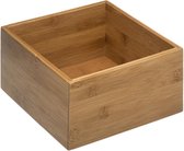 Sieraden/make-up houder/box 18 x 9,5 cm van bamboe hout - Nagellak box - Sieraden box - Make-up box - Organizer