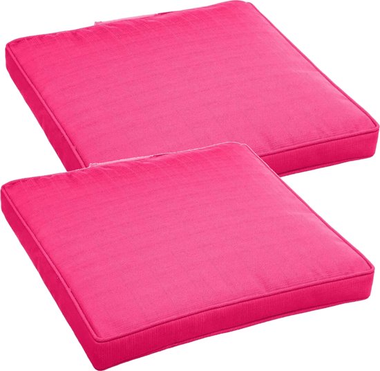 Set van 2 tuinzitkussens TERNI 37 x 34 cm Lichtblauw