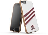 Apple iPhone 8 Hoesje - adidas Originals - Moulded SS19 Serie - Hard Kunststof Backcover - Wit / Bordeaux Rood - Hoesje Geschikt Voor Apple iPhone 8