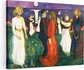 Artaza Canvas Schilderij De Levensdans - Edvard Munch - 120x80 - Groot - Kunst - Wanddecoratie Woonkamer