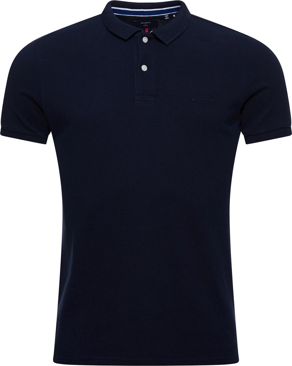 Superdry CLASSIC PIQUE POLO Heren Poloshirt Marineblauw