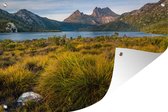Muurdecoratie Cradle Mountain in het National Park in Tasmanië - 180x120 cm - Tuinposter - Tuindoek - Buitenposter