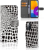 Bookcase Geschikt voor Samsung Galaxy M52 Telefoon Hoesje Slangenprint