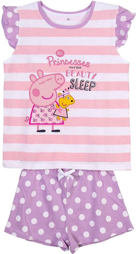 Peppa Pig Princesses Pyjama/Shortama Roze Maat 6 Jaar