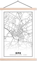 Porte-affiche avec affiche - Affiche scolaire - Epe - Carte - Carte - Plan de la ville - 60x90 cm - lattes vierges