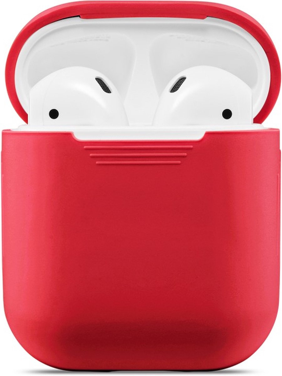 Peachy Soft Silicone hoesje voor Apple AirPods Case - Rood