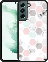 Galaxy S22+ Hardcase hoesje Marmer Honeycomb - Designed by Cazy