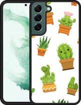 Galaxy S22+ Hardcase hoesje Happy Cactus - Designed by Cazy