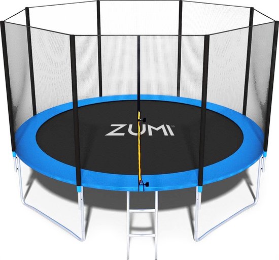 Zumi - Trampoline - Ø 305cm - Trampoline met veiligheidsnet - Hoogte 67 cm - Incl. trap - Weerbestendig - PVC rand