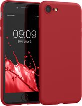 kwmobile telefoonhoesje voor Apple iPhone SE (2022) / SE (2020) / 8 / 7 - Hoesje voor smartphone - Back cover in klassiek rood