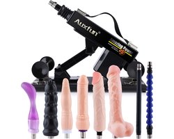 Auxfun® Basic Sexmachine Pakket Dimitri Met Dildo’s en verlengstukken
