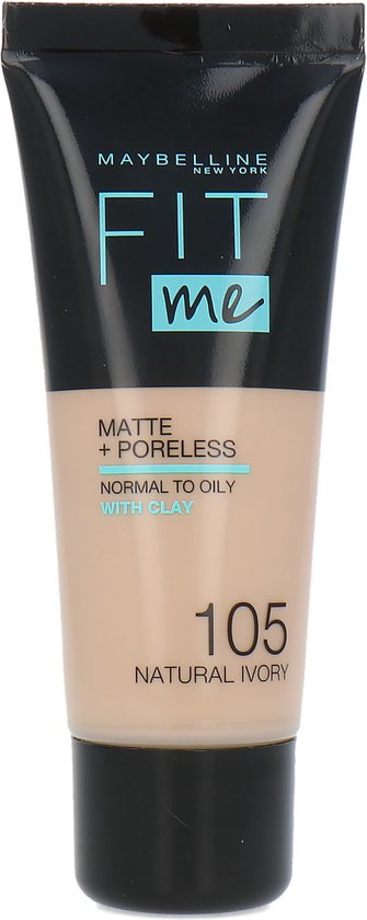 Maybelline Fit me Matte & Poreless Foundation - 105 Natural Ivory