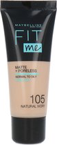 Maybelline Fit me Matte & Poreless Foundation - 105 Natural Ivory
