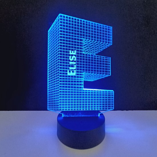 Lampe LED 3D - Lettre Prénom - Elise