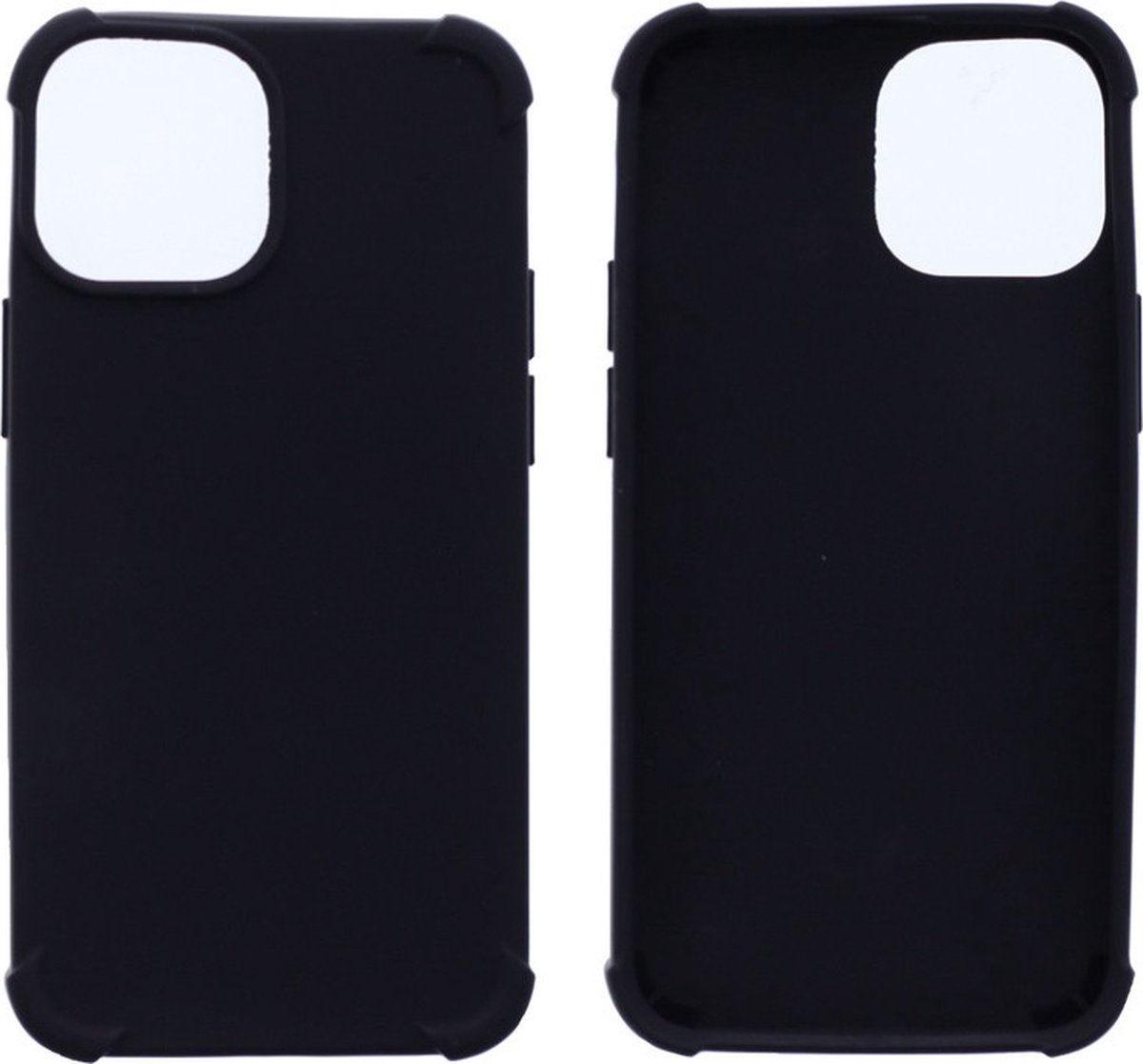 Hoesje Geschikt voor: iPhone 13 Mini Anti Shock Silicone - Zwart - ZT Accessoires