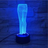 3D Led Lamp Met Gravering - RGB 7 Kleuren - Jeans