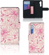 Telefoon Hoesje Xiaomi Mi Note 10 Lite Magnet Case Pink Flowers