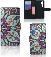 Mobiel Bookcase Xiaomi Mi Note 10 Lite Smartphone Hoesje Purple Flower