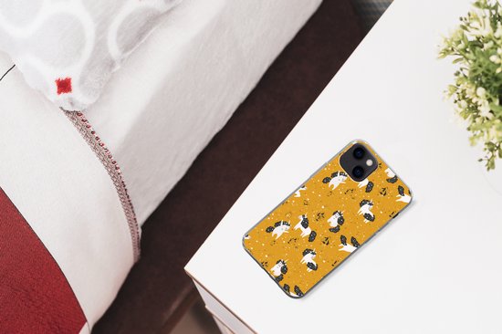 Coque iPhone 13 mini - Filles - Unicorn - Etoiles - Motifs - Fille - Kids - Enfants - Enfant - Coque de téléphone en Siliconen