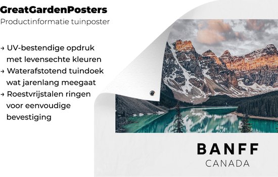 Décoration murale Canada - Montagnes - Water - 180x120 cm - Affiche jardin - Toile jardin