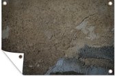 Muurdecoratie Muur - Bruin - Grijs - 180x120 cm - Tuinposter - Tuindoek - Buitenposter