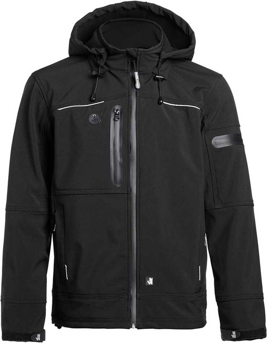 Nine Worths 1133 Flores Softshell-Zwart-XXL