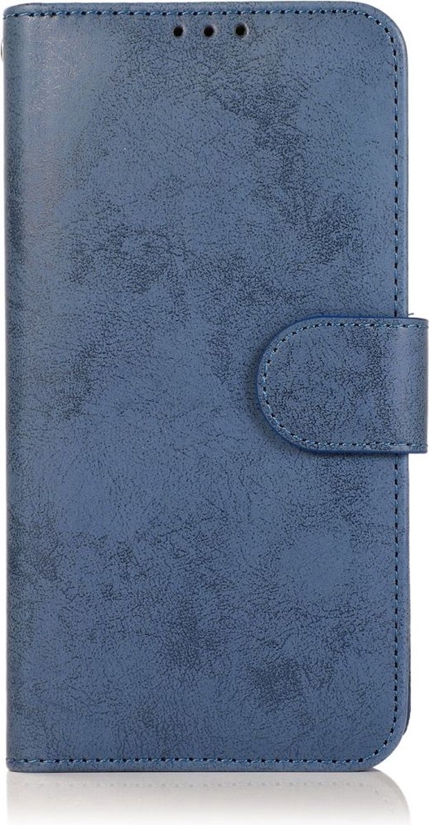 Mobigear Telefoonhoesje geschikt voor Apple iPhone 12 Hoesje | Mobigear Wallet Uitneembare 2in1 Bookcase Portemonnee | Pasjeshouder voor 3 Pasjes | Telefoonhoesje voor Pinpas / OV Kaart / Rijbewijs - Donkerblauw