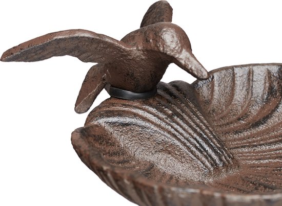 Relaxdays bain d'oiseaux sur pied - abreuvoir pour oiseaux en fonte - grand abreuvoir pour oiseaux pour l'extérieur