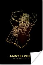 Poster Carte - Carte - Amstelveen - Plan de la ville - 40x60 cm