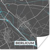 Poster Berlicum - Blauw - Stadskaart - Plattegrond - Kaart - 75x75 cm