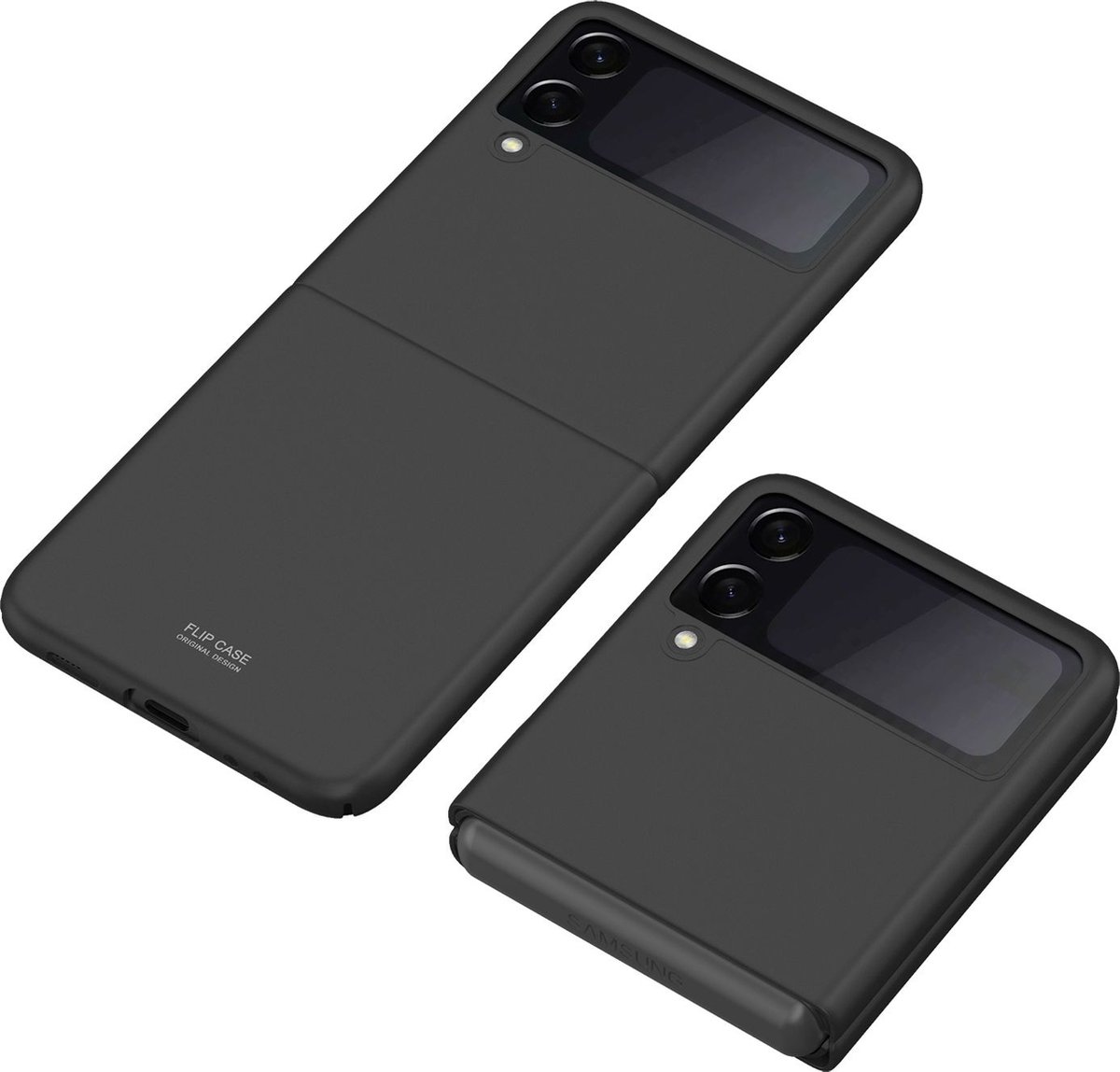 Mobigear Hoesje geschikt voor Samsung Galaxy Z Flip 3 Telefoonhoesje Hardcase | Mobigear Colors Backcover | Galaxy Z Flip 3 Case | Back Cover - Zwart