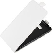 Mobigear Telefoonhoesje geschikt voor LG G8X ThinQ Hoesje | Mobigear Flipcase | Pasjeshouder voor 1 Pasje | Telefoonhoesje voor Pinpas / OV Kaart / Rijbewijs - Wit