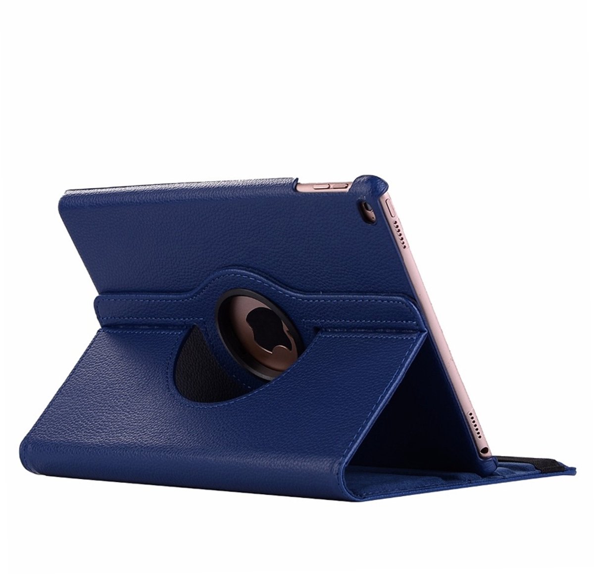 Mobigear Tablethoes geschikt voor Apple iPad Mini 5 (2019) Hoes | Mobigear DuoStand Draaibare Bookcase - Donkerblauw