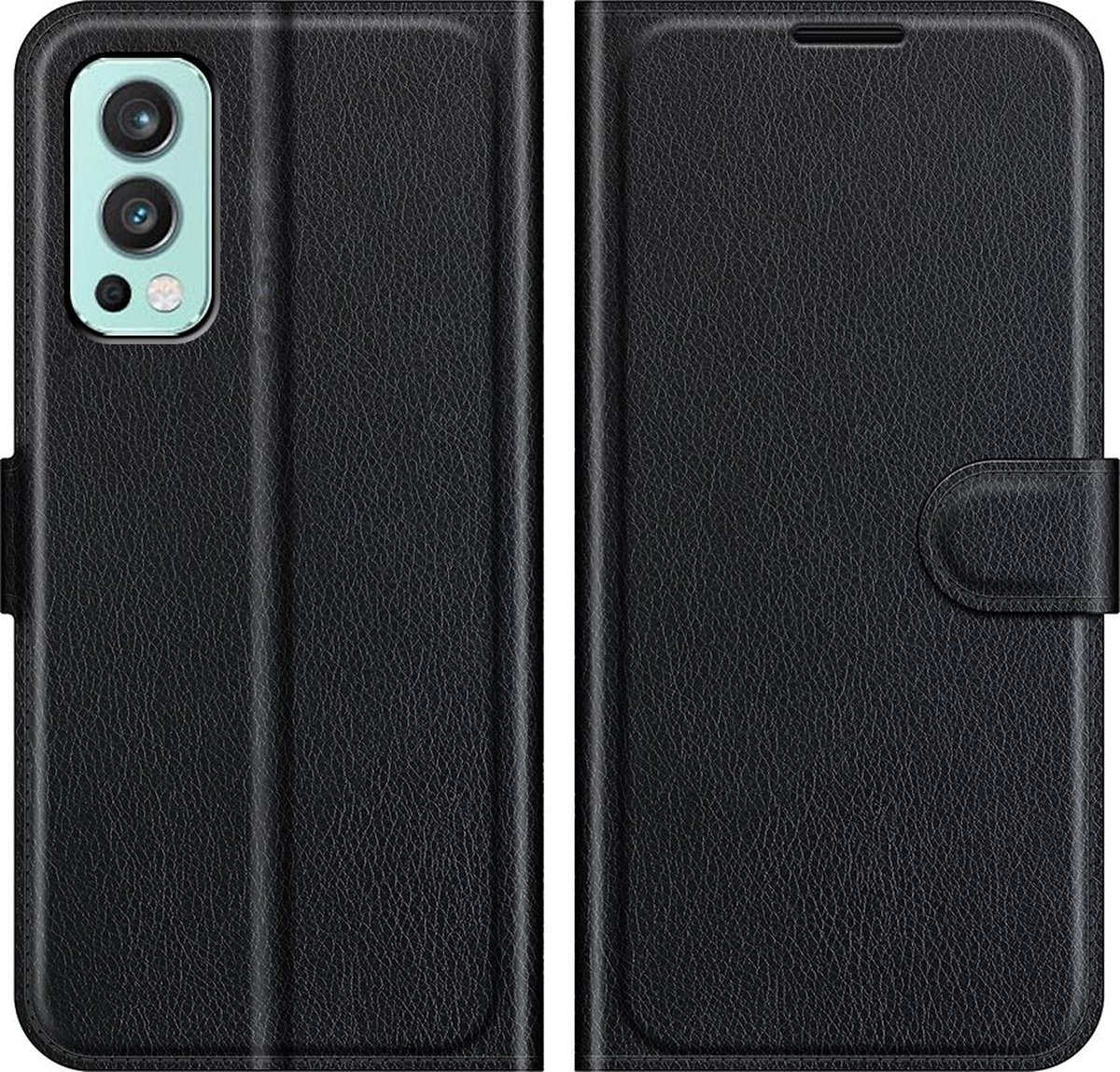 Mobigear Telefoonhoesje geschikt voor OnePlus Nord 2 Hoesje | Mobigear Classic Bookcase Portemonnee | Pasjeshouder voor 3 Pasjes | Telefoonhoesje voor Pinpas / OV Kaart / Rijbewijs - Zwart