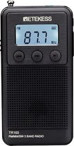 Pocket Noodradio - FM/MM/SW - Oplaadbare Batterij - MP3 - Noodpakket Denk Vooruit - Ondersteund Micro-SD Kaart - Draagbare Radio - Zwart