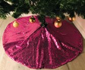 Gustiana® Kerstboomrok - Kerstboomkleed - Kerstcadeau - met lichtpaarse pailletten ø100 cm